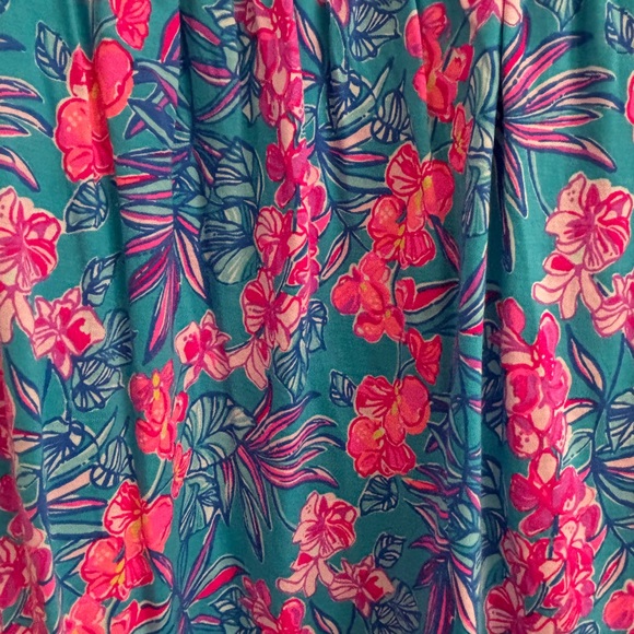 Lilly Pulitzer Delaney Puffed Sleeve Smocked Blue Orchid Midi Dress - Picture 2 of 8